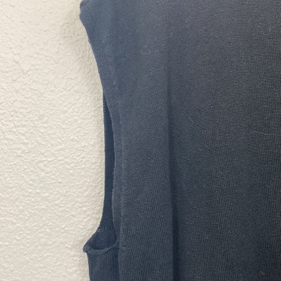 EUC Ann Taylor Linen Blend Black sweater vest size XL - Picture 3 of 7